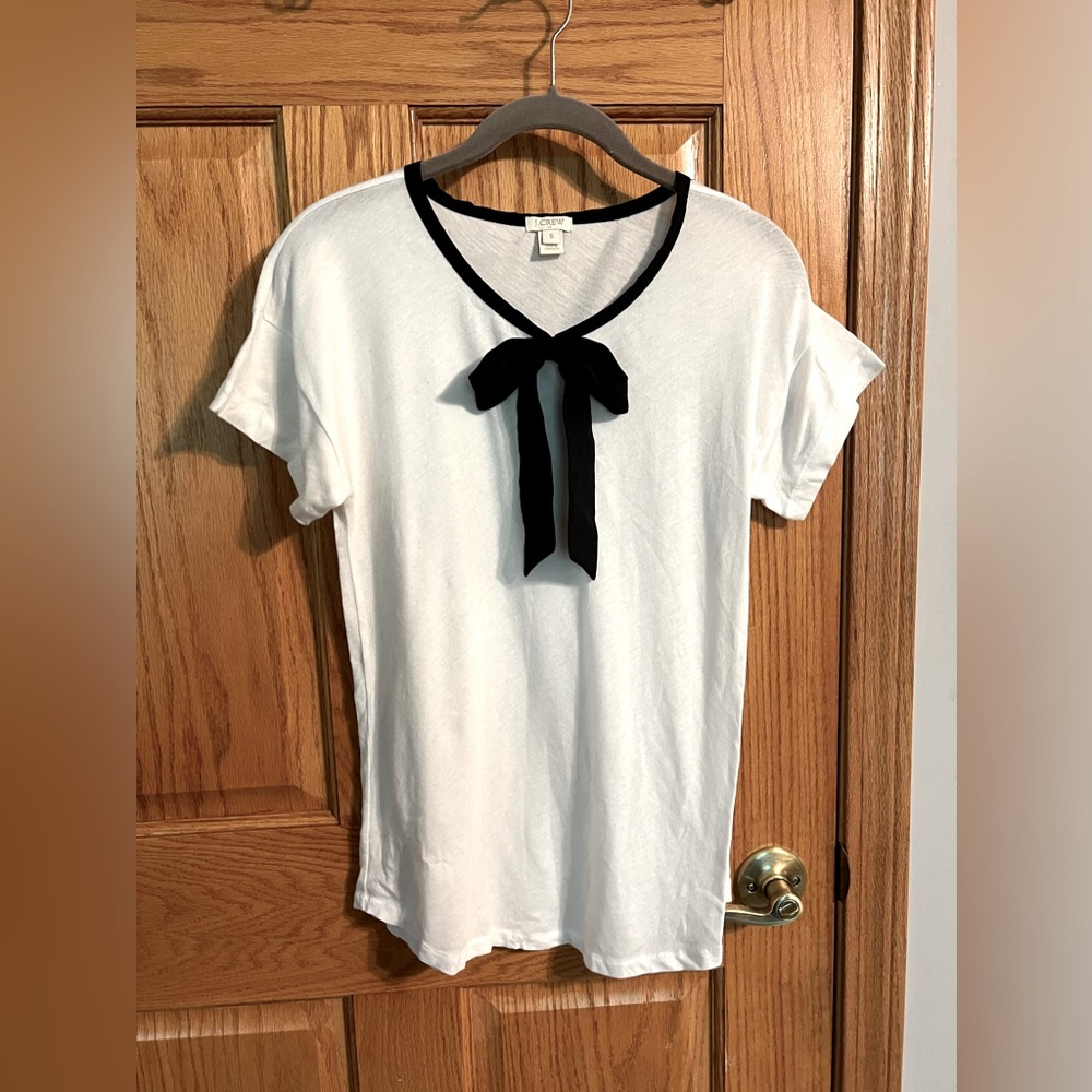 J Crew Black Bow Top 🖤